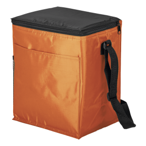 12 Can Cooler with 2 Exterior Pockets 70D PEVA Lining – Orange, STD – Corpmerch