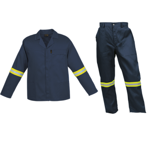 Barron Budget Poly Cotton Conti Suit with Reflective