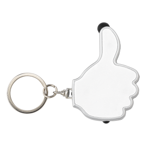 3 in 1 Thumbs Up Keychain with Stylus and LED Light