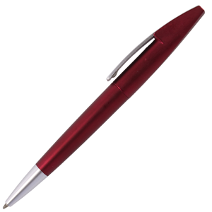 Silver Square Clip Ballpoint Pen