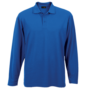 175g Pique Knit Long Sleeve Golfer Mens