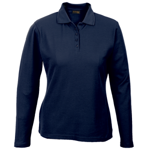 175g Pique Knit Long Sleeve Golfer Ladies