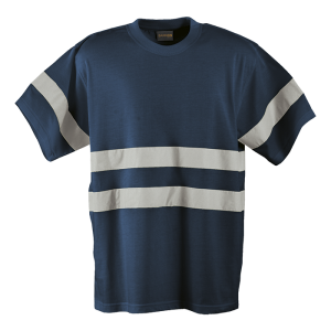150g Poly Cotton Safety T-Shirt with tape – Navy, 4XL – Corpmerch