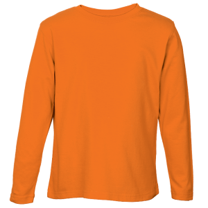 145g Long Sleeve T-Shirt Kiddies – Orange, 12 To 24 Months – Corpmerch