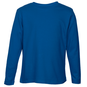 145g Long Sleeve T-Shirt Kiddies – Royal, 5 To 6 – Corpmerch