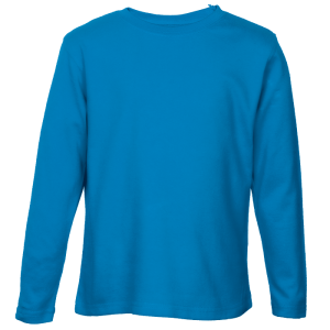 145g Long Sleeve T-Shirt Kiddies – Sapphire, 12 To 24 Months – Corpmerch