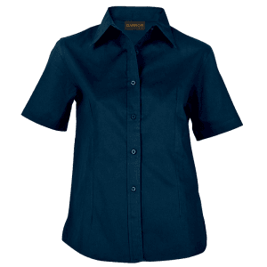 Brushed Cotton Twill Blouse Short Sleeve Ladies