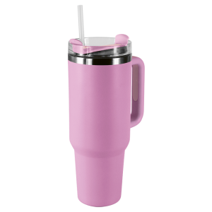 1.2L Double Walled Travel Mug with Straw – Lilac, STD – Corpmerch